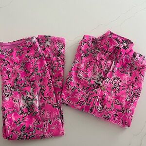 Lilly Pulitzer luxletic 2 piece yoga set sz M great for spring/summer